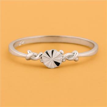 No Reserve 925 Sterling Silver 0.00 Ct Plain Ring