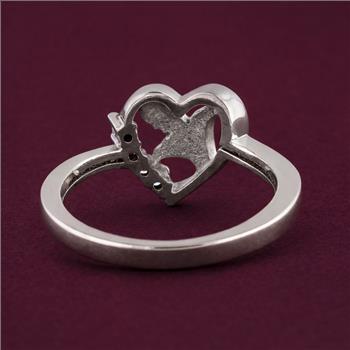 NO RESERVE 925 Sterling Silver 0.08 Ct Round Cubic Zirconia Ring 7 US Ring Size