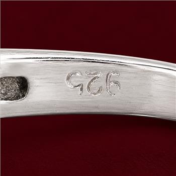 No Reserve 925 Sterling Silver 0.15 Ct Cubic Zirconia Ring 7  US Ring Size