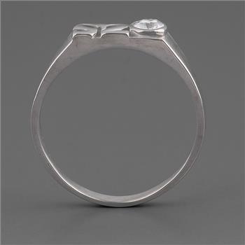 No Reserve 925 Sterling Silver 0.20 Ct Cubic Zirconia Ring