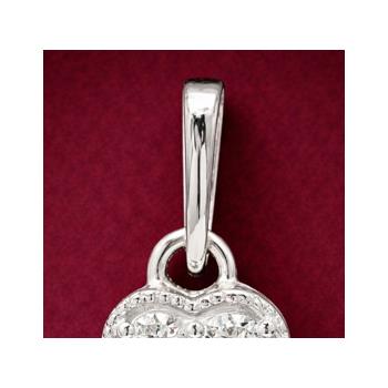 No Reserve 925 Sterling Silver 0.30 Ct Round Cubic Zirconia Pendant