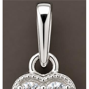 No Reserve 925 Sterling Silver 0.30 Ct Round Cubic Zirconia Pendant