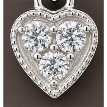 No Reserve 925 Sterling Silver 0.30 Ct Round Cubic Zirconia Pendant
