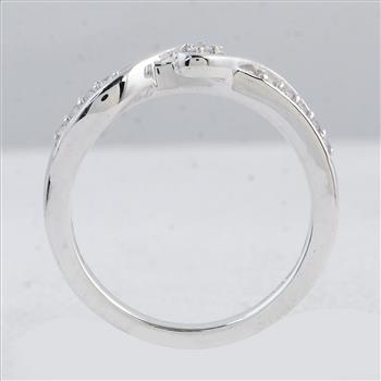 No Reserve 925 Sterling Silver 0.30 Ct Round Cubic Zirconia Ring