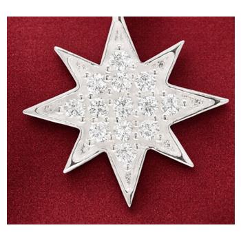 No Reserve 925 Sterling Silver 0.33 Ct Round Cubic Zirconia Pendant