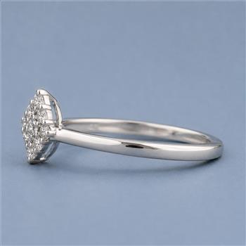 No Reserve 925 Sterling Silver 0.35 Ct Round Cubic Zirconia Ring 8  US Ring Size