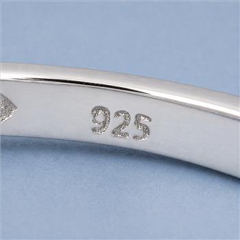 No Reserve 925 Sterling Silver 0.35 Ct Round Cubic Zirconia Ring 8  US Ring Size