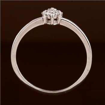 No Reserve 925 Sterling Silver 0.35 Ct Round Cubic Zirconia Ring 8 US Ring Size