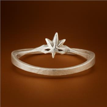 No Reserve 925 Sterling Silver 0.39 Ct Cubic Zirconia Ring 7 US Ring Size