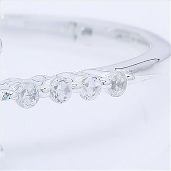 No Reserve 925 Sterling Silver 0.46 Ct Octagon Paraiba Topaz Cubic Zirconia Ring 9 US Ring Size