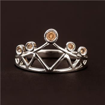 No Reserve 925 Sterling Silver 0.49 Ct Cubic Zirconia Ring