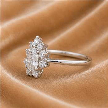 No Reserve 925 Sterling Silver 0.51 Ct Cubic Zirconia Ring 6 US Ring Size
