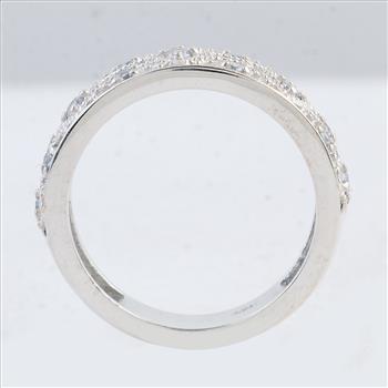 No Reserve 925 Sterling Silver 0.52 Ct Round Cubic Zirconia Ring