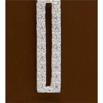 No Reserve 925 Sterling Silver 0.54 Ct Round Cubic Zirconia Pendant