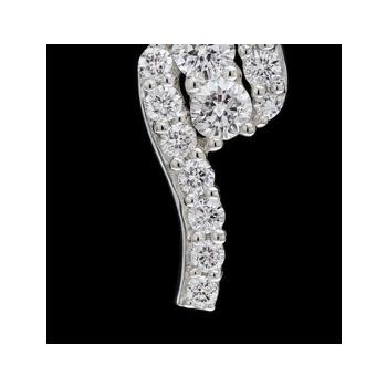 No Reserve 925 Sterling Silver 0.61 Ct Round Cubic Zirconia Pendant