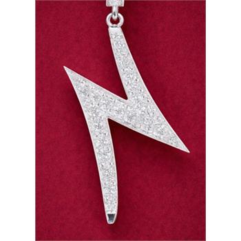 No Reserve 925 Sterling Silver 0.63 Ct Round Cubic Zirconia Pendant