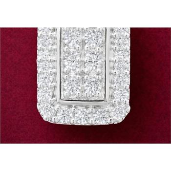 No Reserve 925 Sterling Silver 0.63 Ct Round Cubic Zirconia Pendant