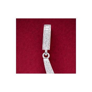 No Reserve 925 Sterling Silver 0.63 Ct Round Cubic Zirconia Pendant