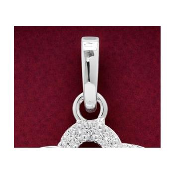 No Reserve 925 Sterling Silver 0.66 Ct Round Cubic Zirconia Pendant