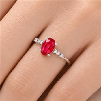 No Reserve 925 Sterling Silver 0.74 Ct Oval Pink Topaz Cubic Zirconia Ring 7 US Ring Size