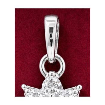 No Reserve 925 Sterling Silver 0.74 Ct Round Cubic Zirconia Pendant