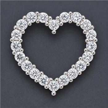 No Reserve 925 Sterling Silver 0.77 Ct Round Cubic Zirconia Pendant
