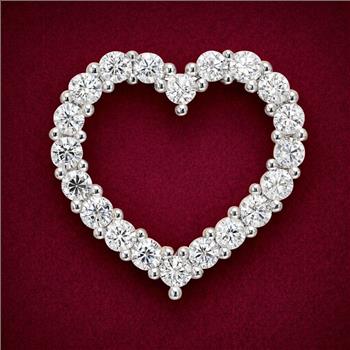 No Reserve 925 Sterling Silver 0.77 Ct Round Cubic Zirconia Pendant