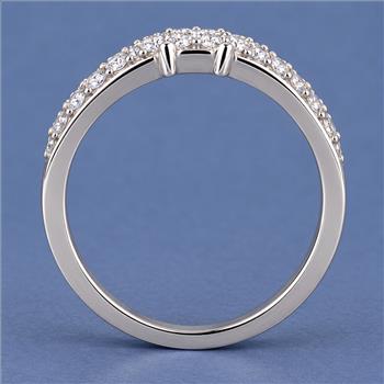 No Reserve 925 Sterling Silver 0.85 Ct Cubic Zirconia Ring 6  US Ring Size