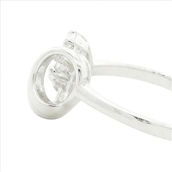 No Reserve 925 Sterling Silver 0.85 Ct Cubic Zirconia Ring 7 US Ring Size