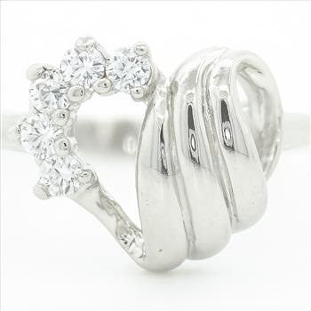 No Reserve 925 Sterling Silver 0.85 Ct Cubic Zirconia Ring 7 US Ring Size