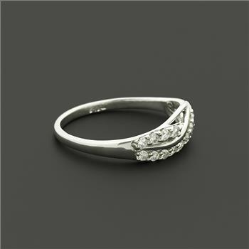 No Reserve 925 Sterling Silver 0.90 Ct Cubic Zirconia Ring 6.5 US Ring Size