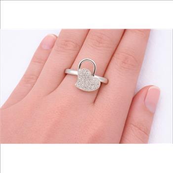 No Reserve 925 Sterling Silver 0.92 Ct Cubic Zirconia Ring