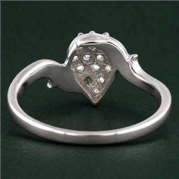 No Reserve 925 Sterling Silver 0.93 Ct Cubic Zirconia Ring 6  US Ring Size