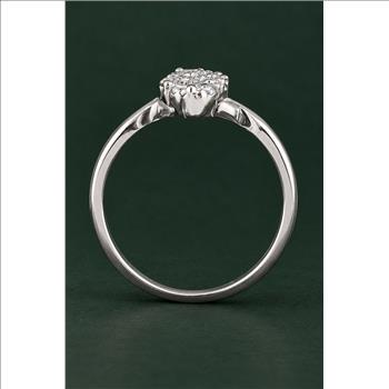 No Reserve 925 Sterling Silver 0.93 Ct Cubic Zirconia Ring 6  US Ring Size
