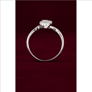 No Reserve 925 Sterling Silver 0.93 Ct Cubic Zirconia Ring 6 US Ring Size