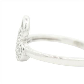 No Reserve 925 Sterling Silver 0.94 Ct Cubic Zirconia Ring 6.5 US Ring Size