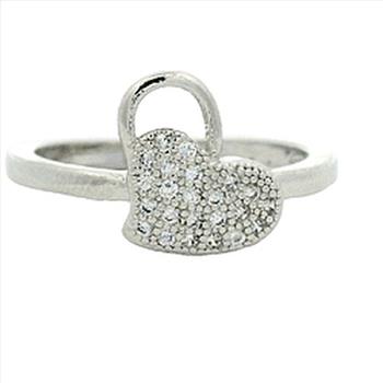 No Reserve 925 Sterling Silver 0.94 Ct Cubic Zirconia Ring 6.5 US Ring Size