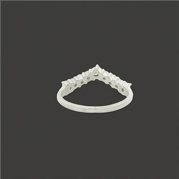No Reserve 925 Sterling Silver 0.94 Ct Cubic Zirconia Ring 7 US Ring Size