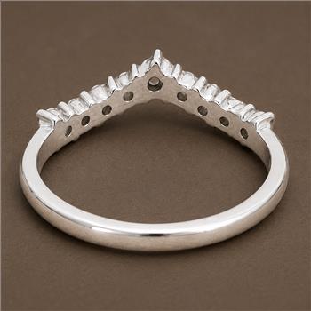 No Reserve 925 Sterling Silver 0.94 Ct Cubic Zirconia Ring 7 US Ring Size