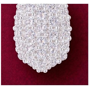 No Reserve 925 Sterling Silver 0.95 Ct Round Cubic Zirconia Pendant