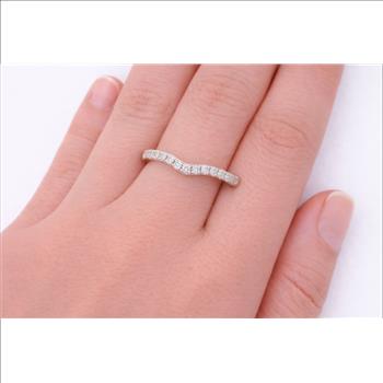 No Reserve 925 Sterling Silver 0.96 Ct Cubic Zirconia Ring 9 US Ring Size