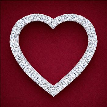 No Reserve 925 Sterling Silver 0.98 Ct Round Cubic Zirconia Pendant