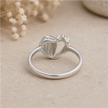 No Reserve 925 Sterling Silver 0.99 Ct Cubic Zirconia Ring 6 US Ring Size