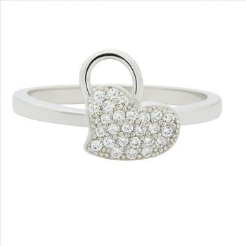 No Reserve 925 Sterling Silver 0.99 Ct Cubic Zirconia Ring 6.5  US Ring Size