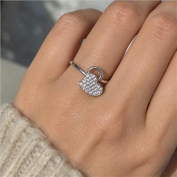 No Reserve 925 Sterling Silver 0.99 Ct Cubic Zirconia Ring 6.5 US Ring Size