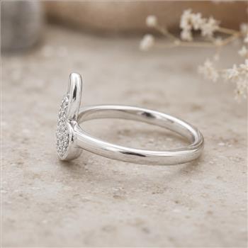 No Reserve 925 Sterling Silver 0.99 Ct Cubic Zirconia Ring 6.5 US Ring Size