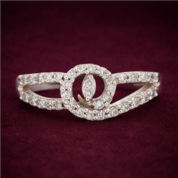 No Reserve 925 Sterling Silver 1.00 Ct Cubic Zirconia Ring 6.5 US Ring Size