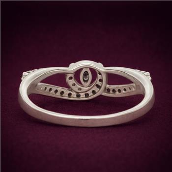 No Reserve 925 Sterling Silver 1.00 Ct Cubic Zirconia Ring