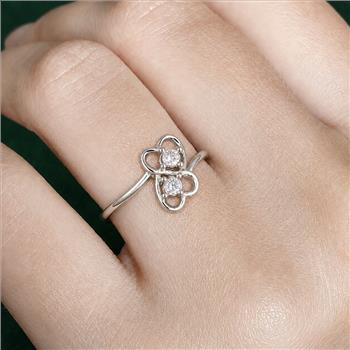 No Reserve 925 Sterling Silver 1.02 Ct Cubic Zirconia Ring 6  US Ring Size