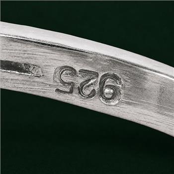 No Reserve 925 Sterling Silver 1.02 Ct Cubic Zirconia Ring 6  US Ring Size